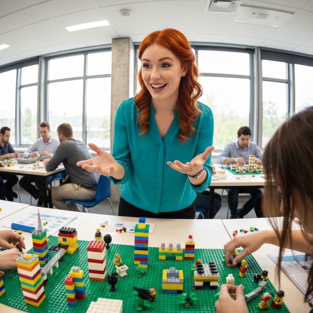 Facilitador liderando sesión LEGO Serious Play